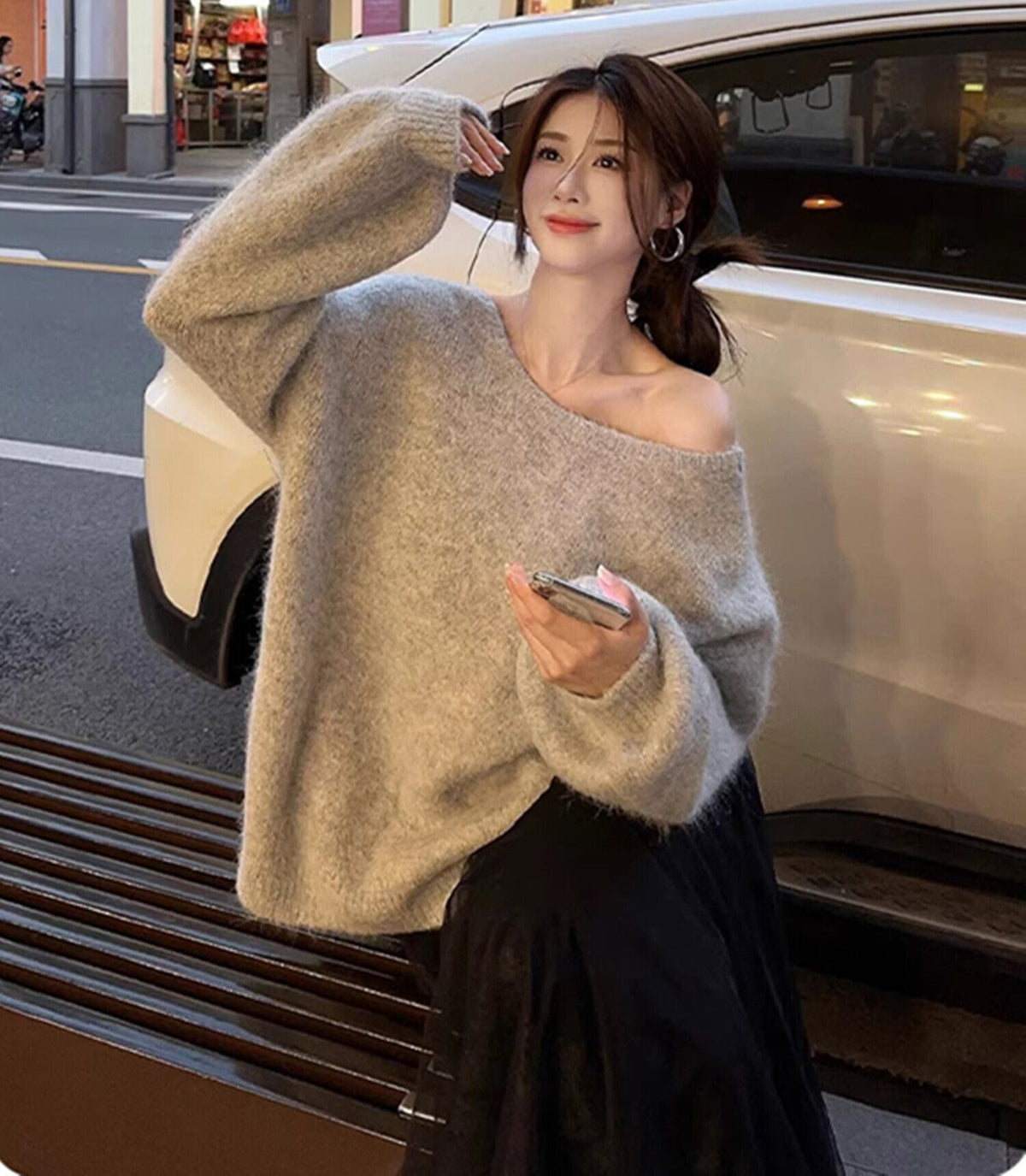 【tops】バックリボンニットトップス　N2775