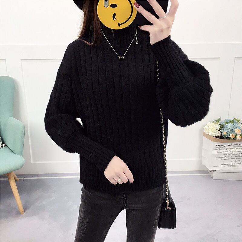 【tops】ランタンスリーブニットセーター　M28857