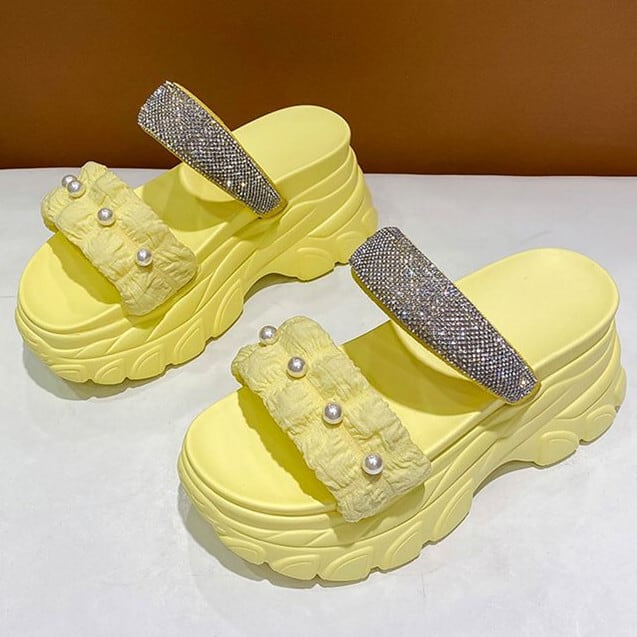 【shoes】パール付きサンダル　M30344