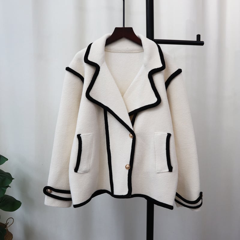 【outer】Vネックショートコート　M27779