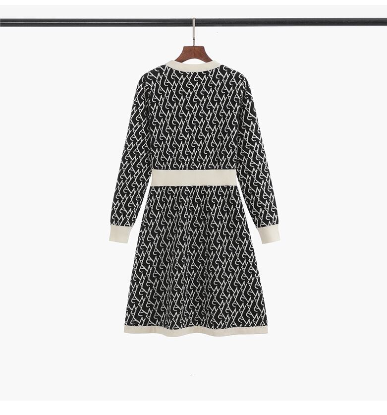 【dress】ジャカードニットワンピース　M28424