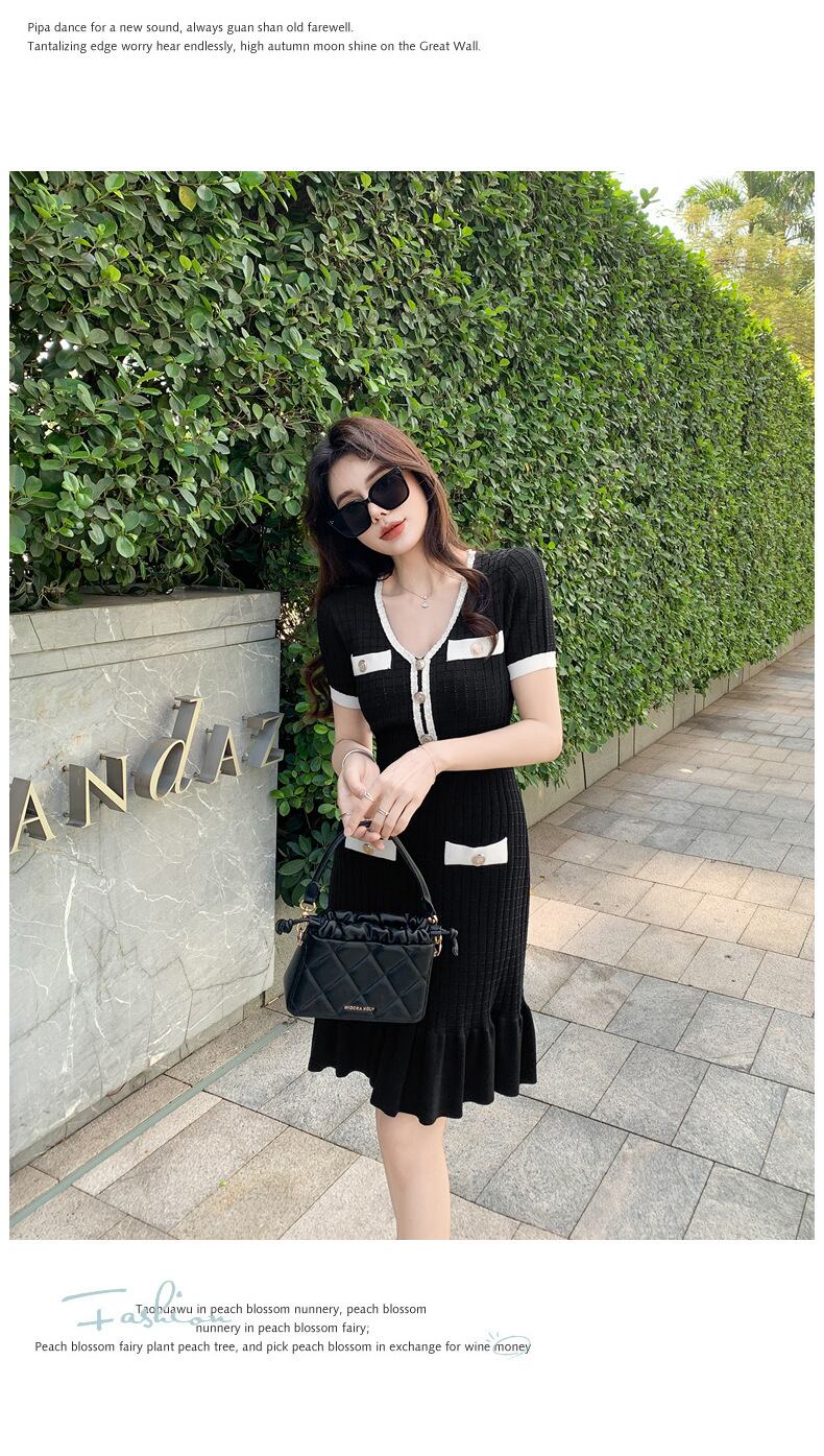 【dress】薄手ニットワンピース　M29749