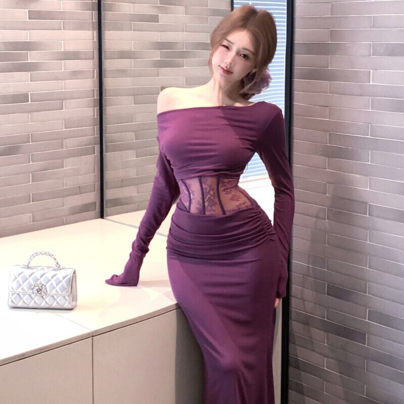 【dress】ドッキングマーメイドワンピース　M29502