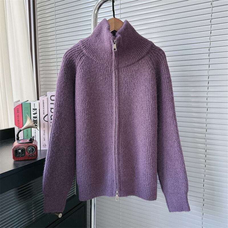 【outer】ファスナーニットカーデ　M27636