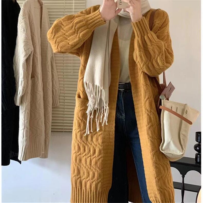 【outer】ロング丈ニットカーデ　M18445
