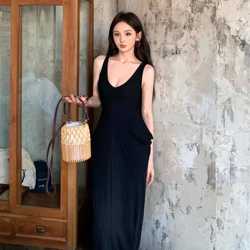 【dress】ロングキャミワンピース Q8267