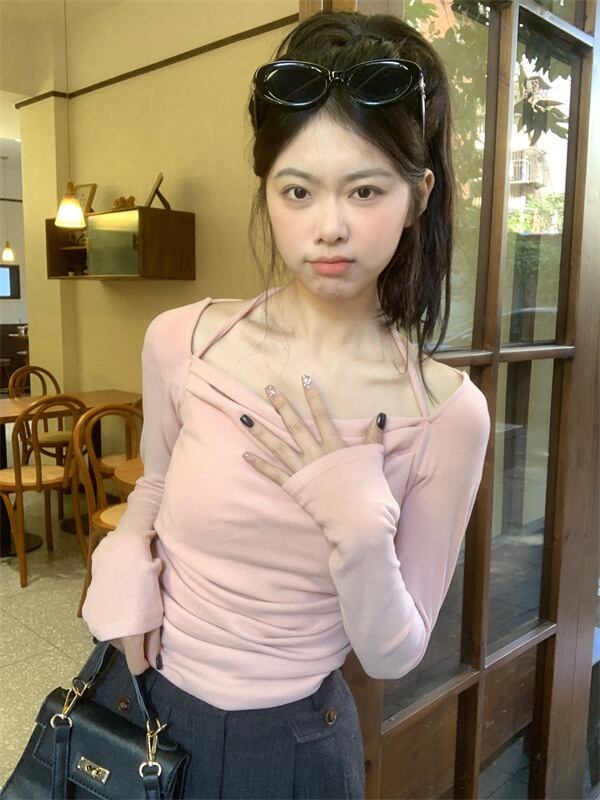 【tops】ボートネック長袖Tシャツ　M29631
