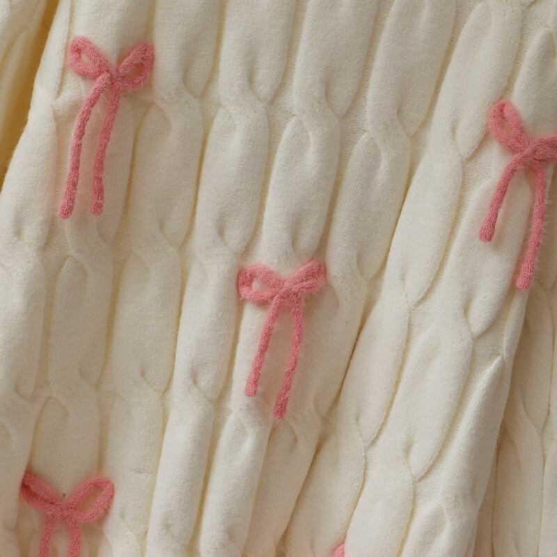 【tops】リボン付きニットセーター　M27472