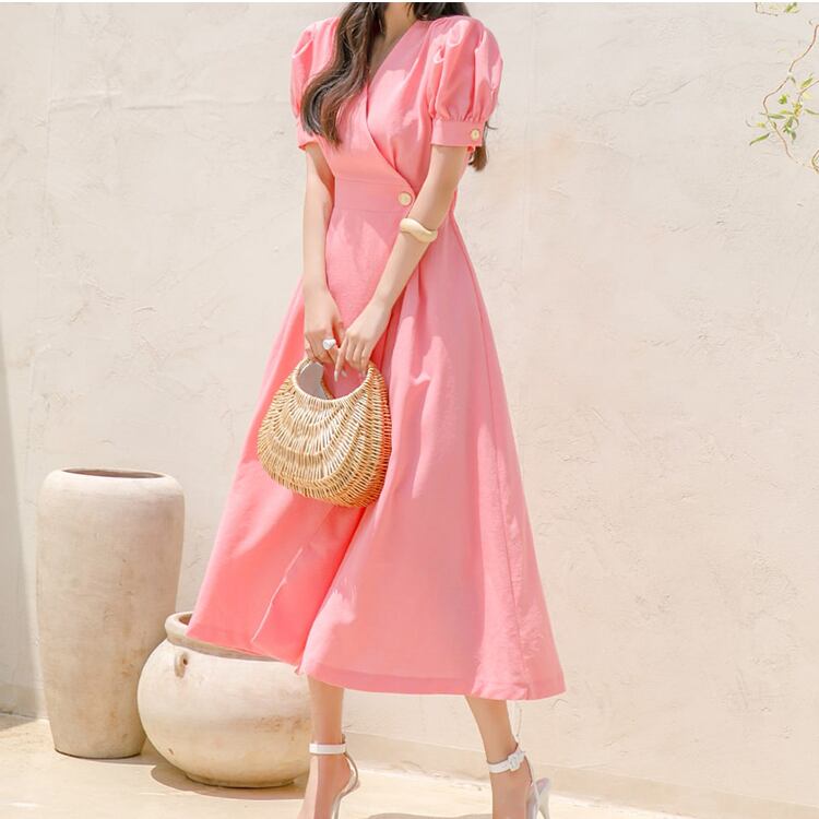 【dress】パフスリーブワンピース G20187