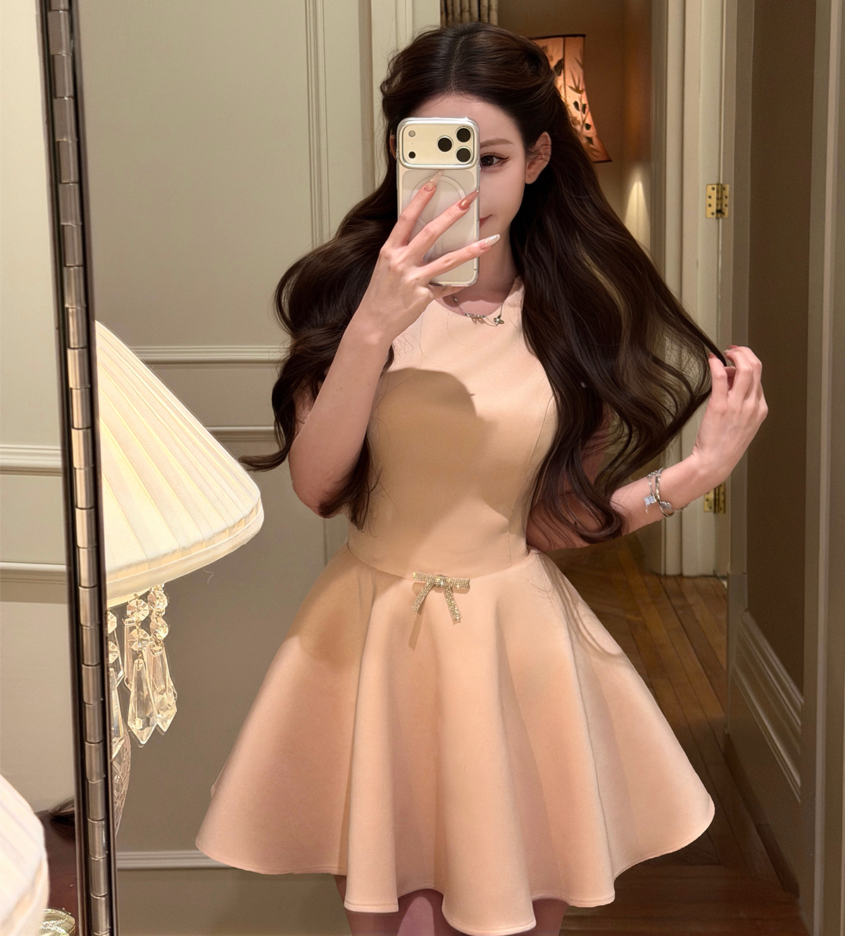 【dress】ビジューミニワンピース　N3525