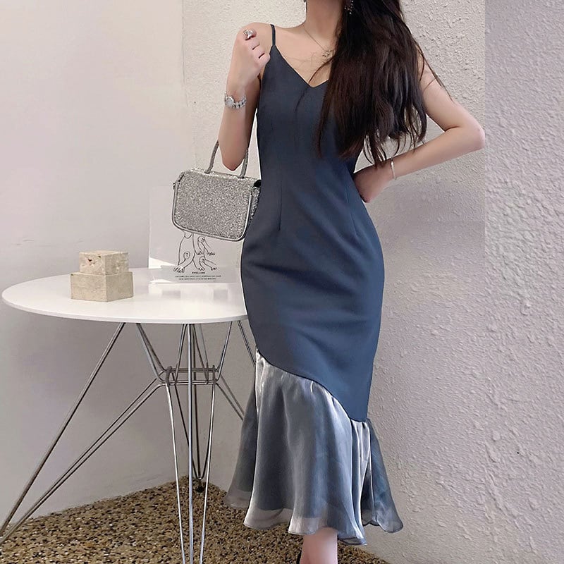 【dress】切り替えマーメイドキャミワンピース G21255