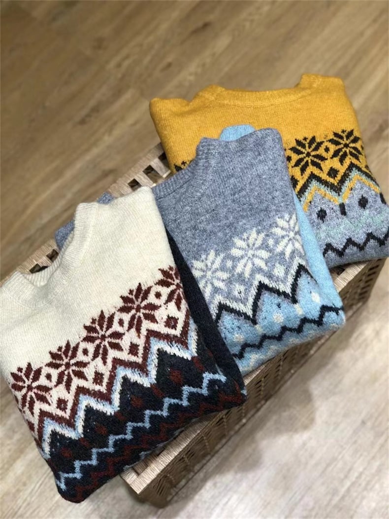 【tops】ジャカードニットセーター　M27137