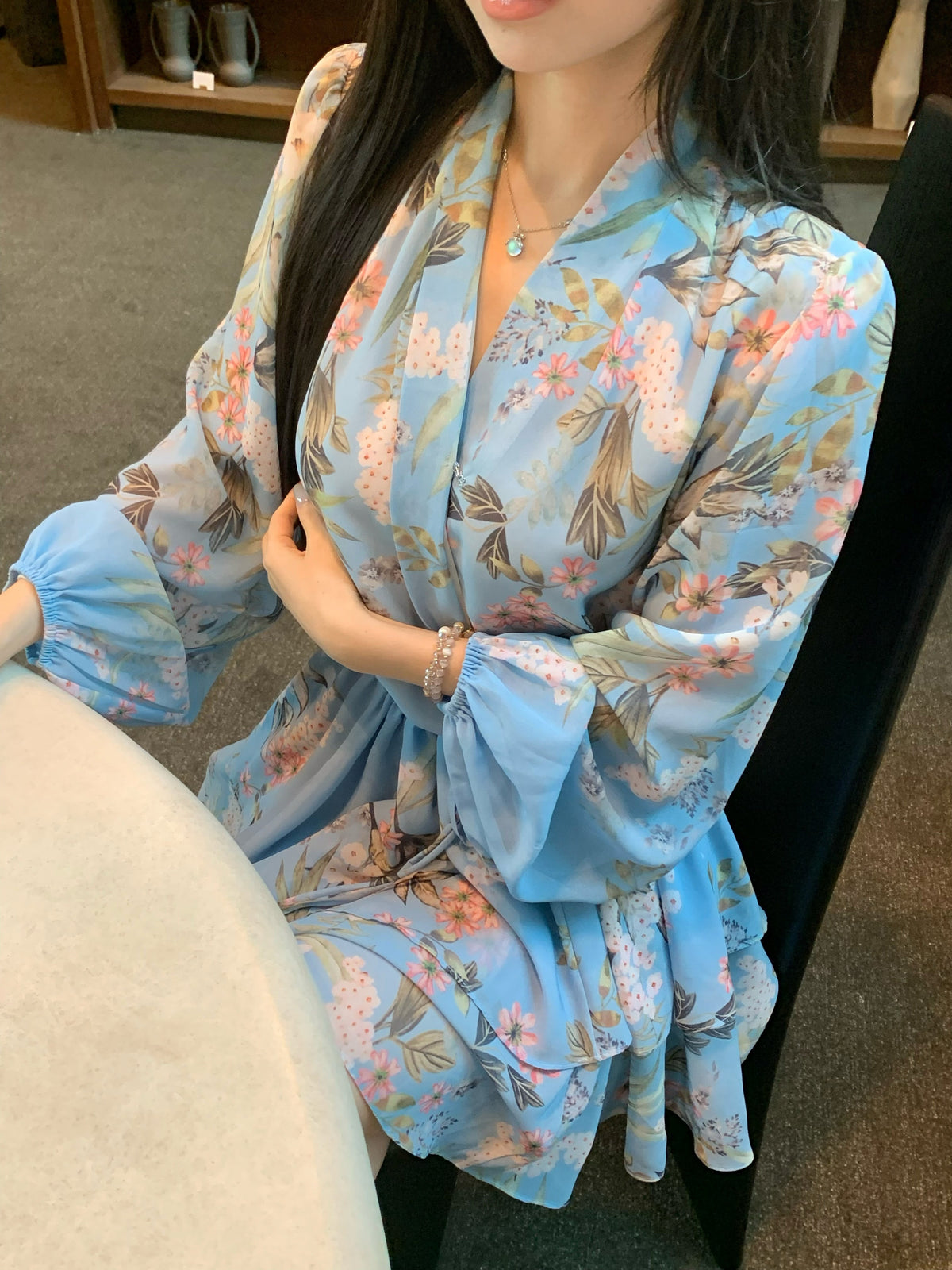 【dress】花柄ワンピース　M24516