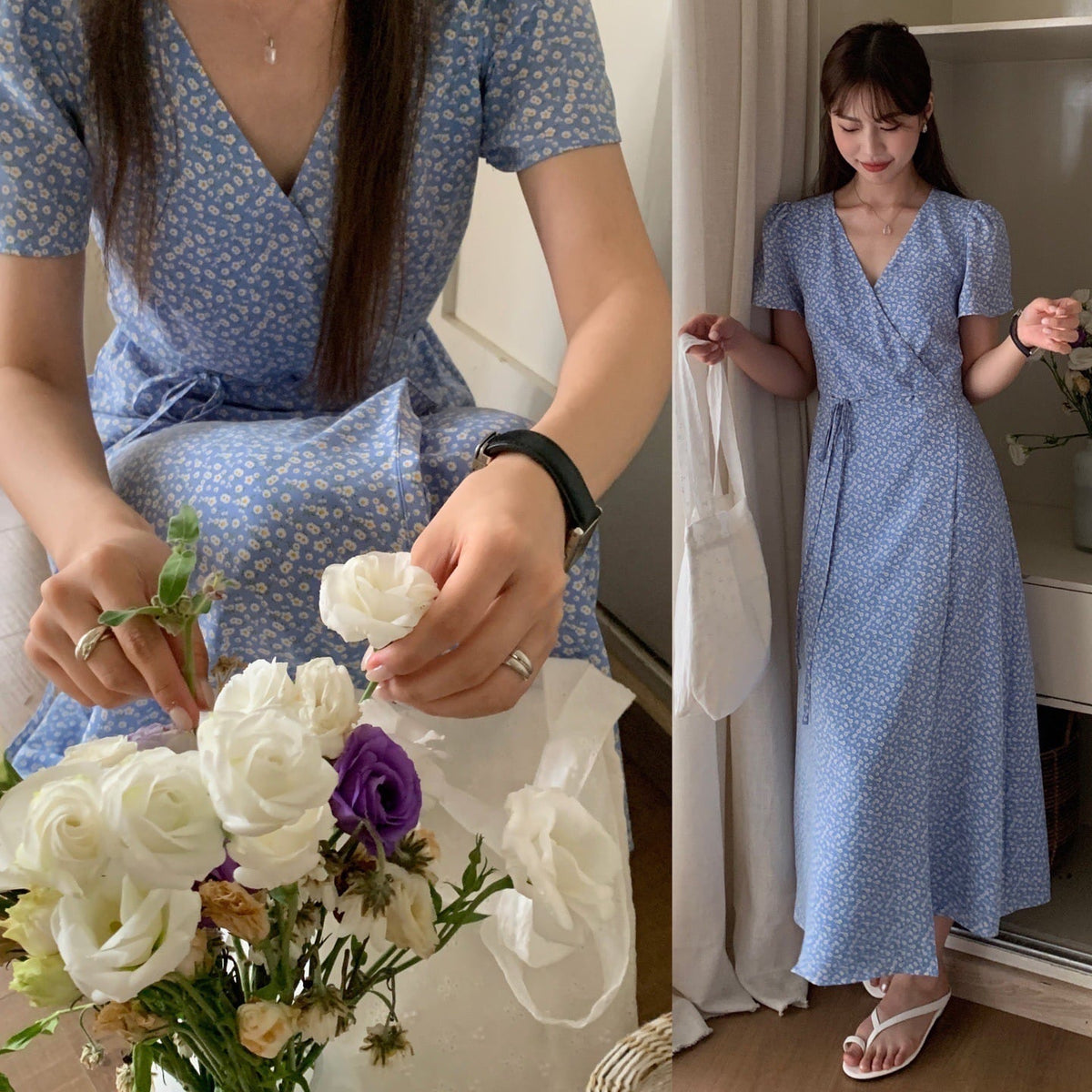 【dress】花柄ワンピース　M24897