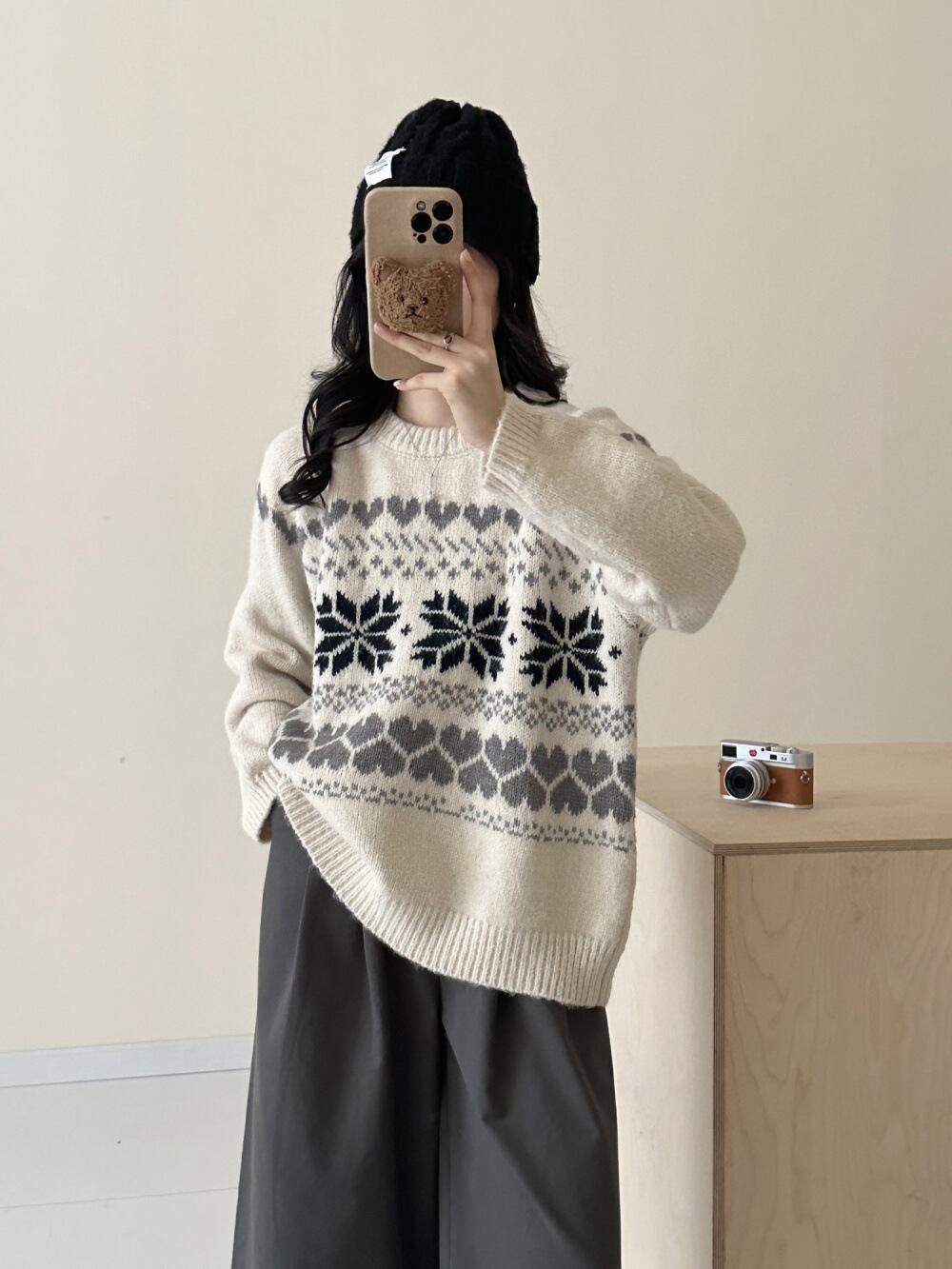 【tops】クルーネックニットセーター　M27111