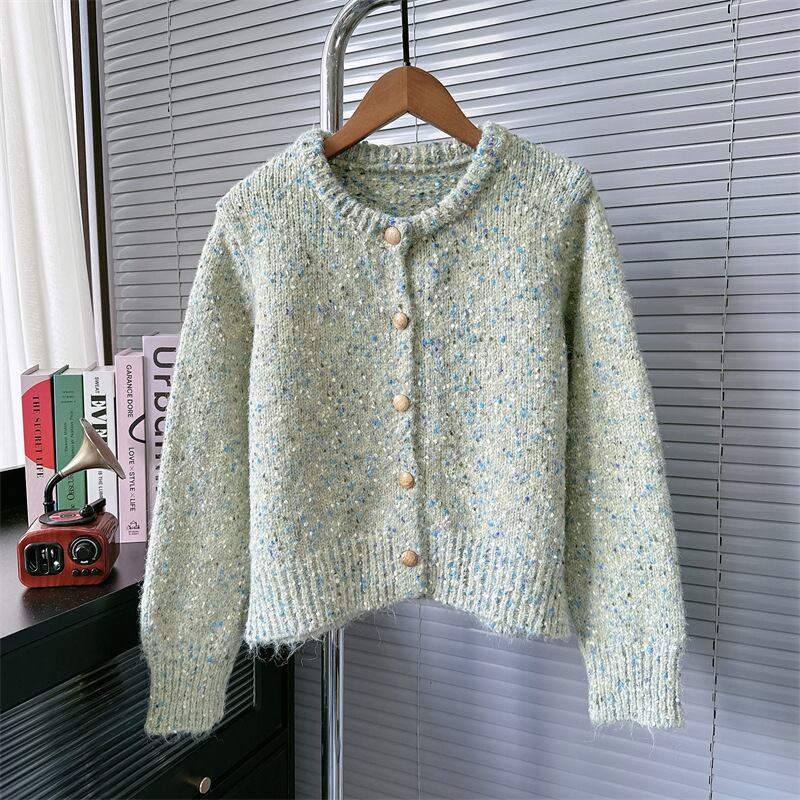 【outer】クルーネックニットカーデ　M27297