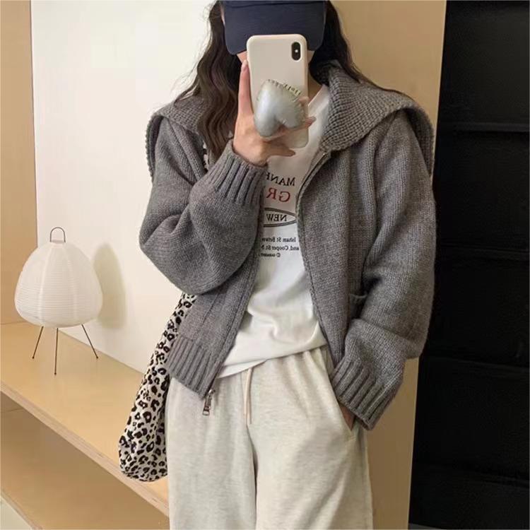 【outer】ファスナーニットカーデ　M27256