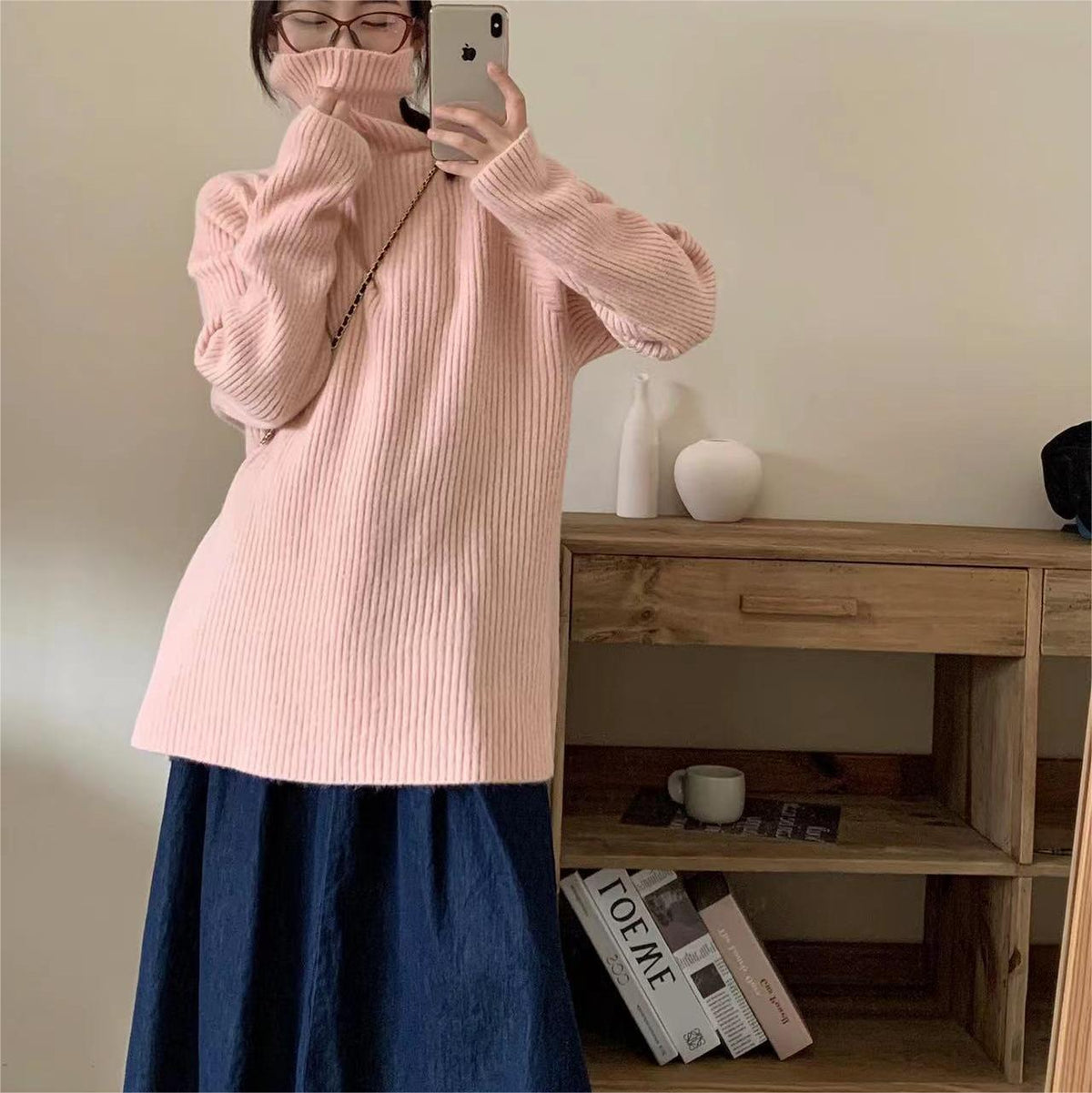 【tops】ハイネックニットセーター　M27237