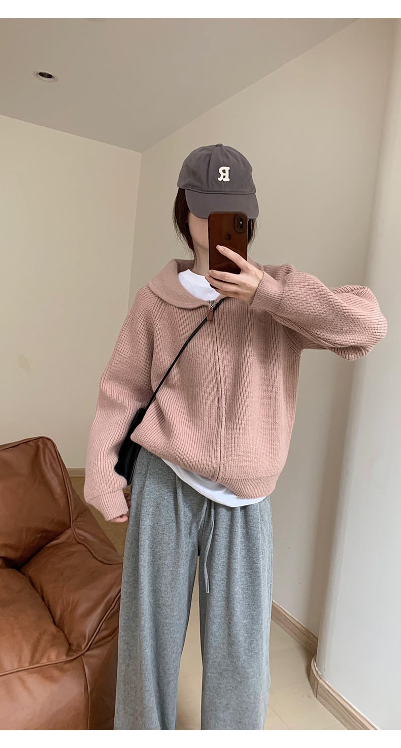 【outer】ファスナーニットカーデ　M27230