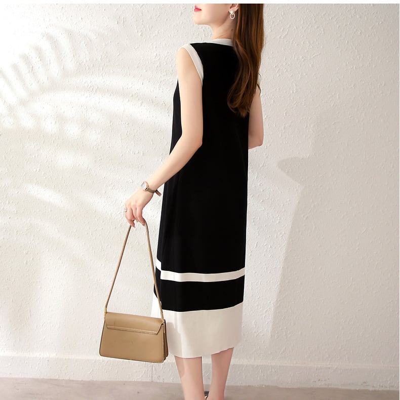 【dress】ノースリーブニットワンピース G21125