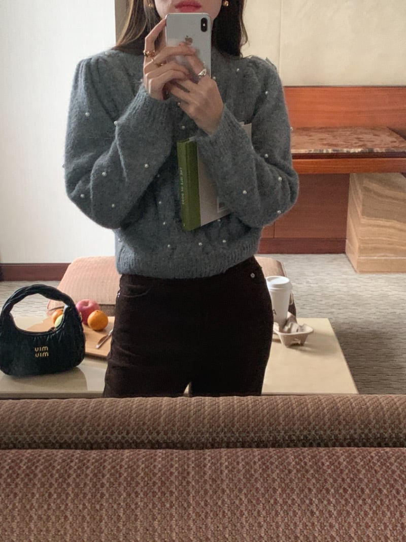 【tops】クルーネックニットセーター　M19019