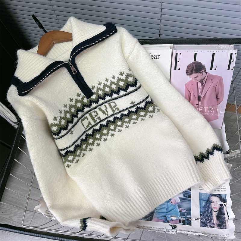 【tops】ファスナーニットセーター　M27891
