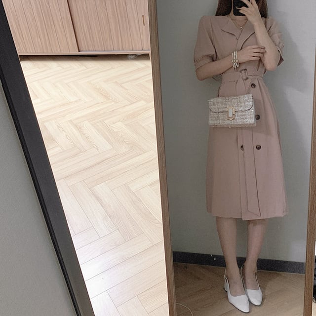 【dress】ダブルボタンワンピース　M23985