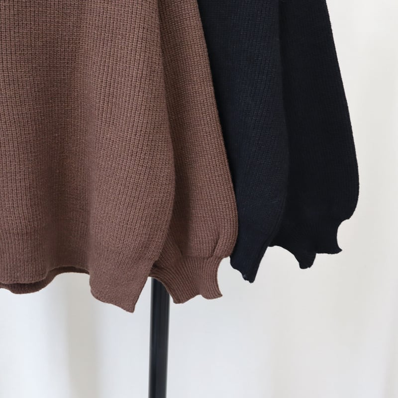 【tops】ヒョウ柄ボウタイニットトップス　M26760