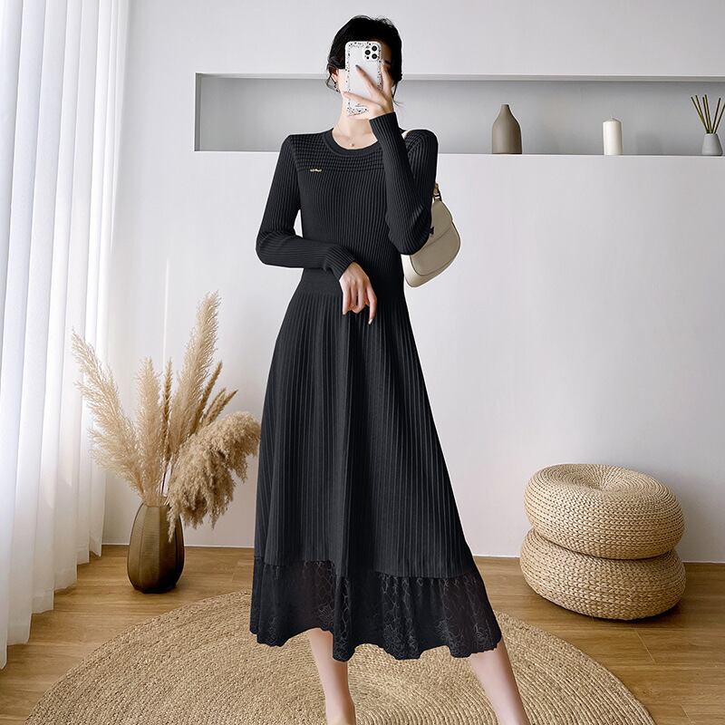 【dress】ドッキングニットワンピース　M27924