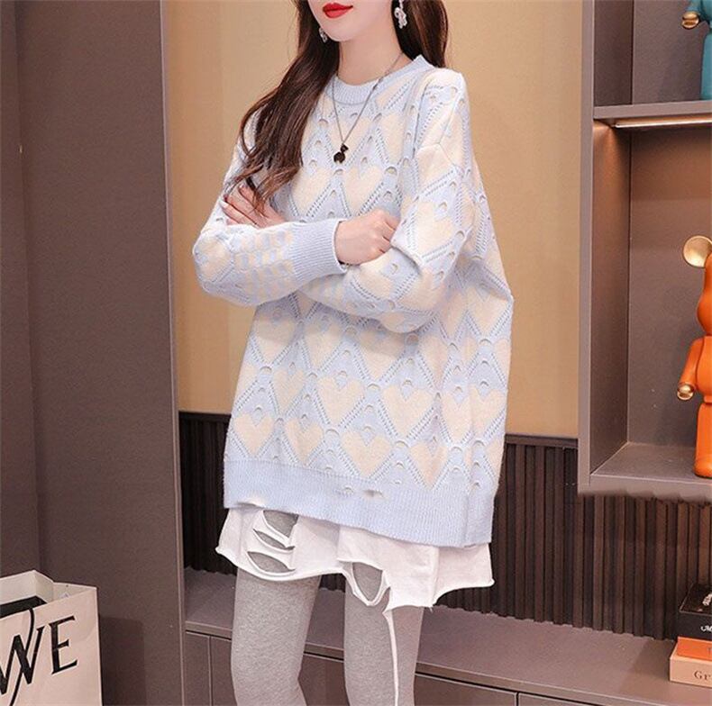 【tops】クルーネックニットセーター　M18698