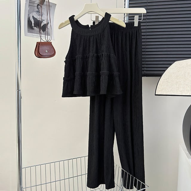 【set】4色キャミソール+ガウチョパンツ2点セットF7383