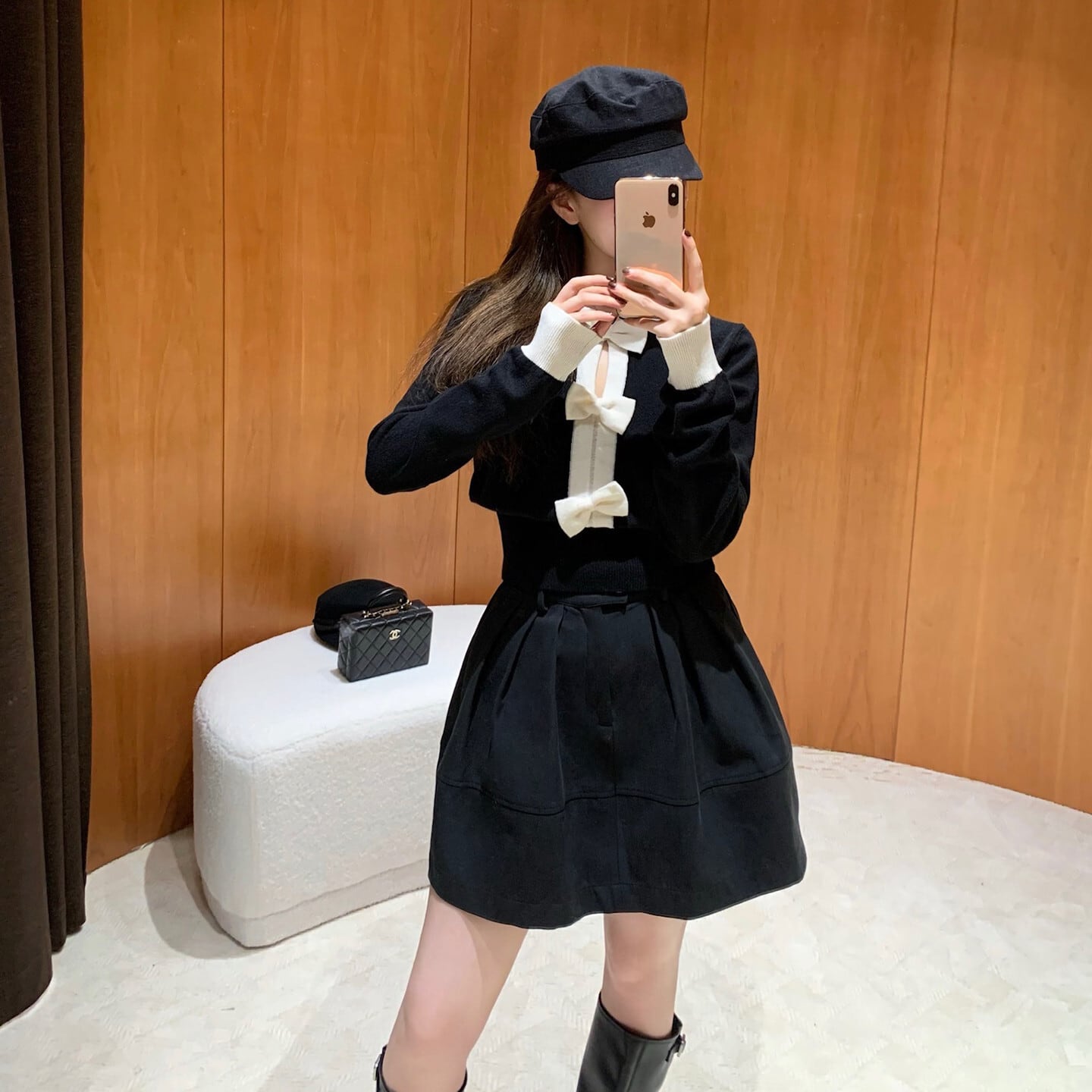 【tops】リボン付きニットトップス　N3332