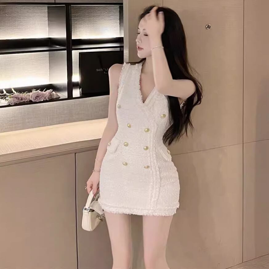 【dress】Vネックノースリーブワンピース G20341