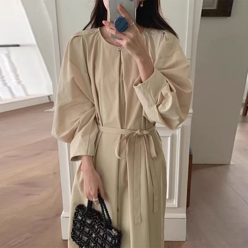 【dress】ランタンスリーブワンピースG24046