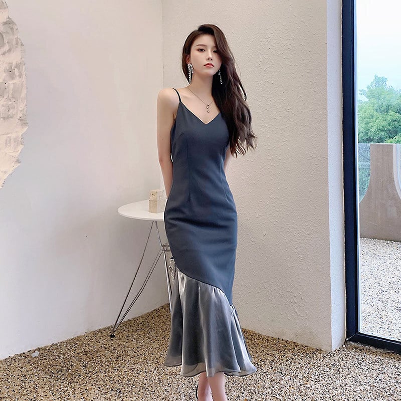 【dress】切り替えマーメイドキャミワンピース G21255