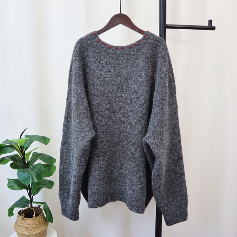 【outer】Vネックニットカーデ　M25377