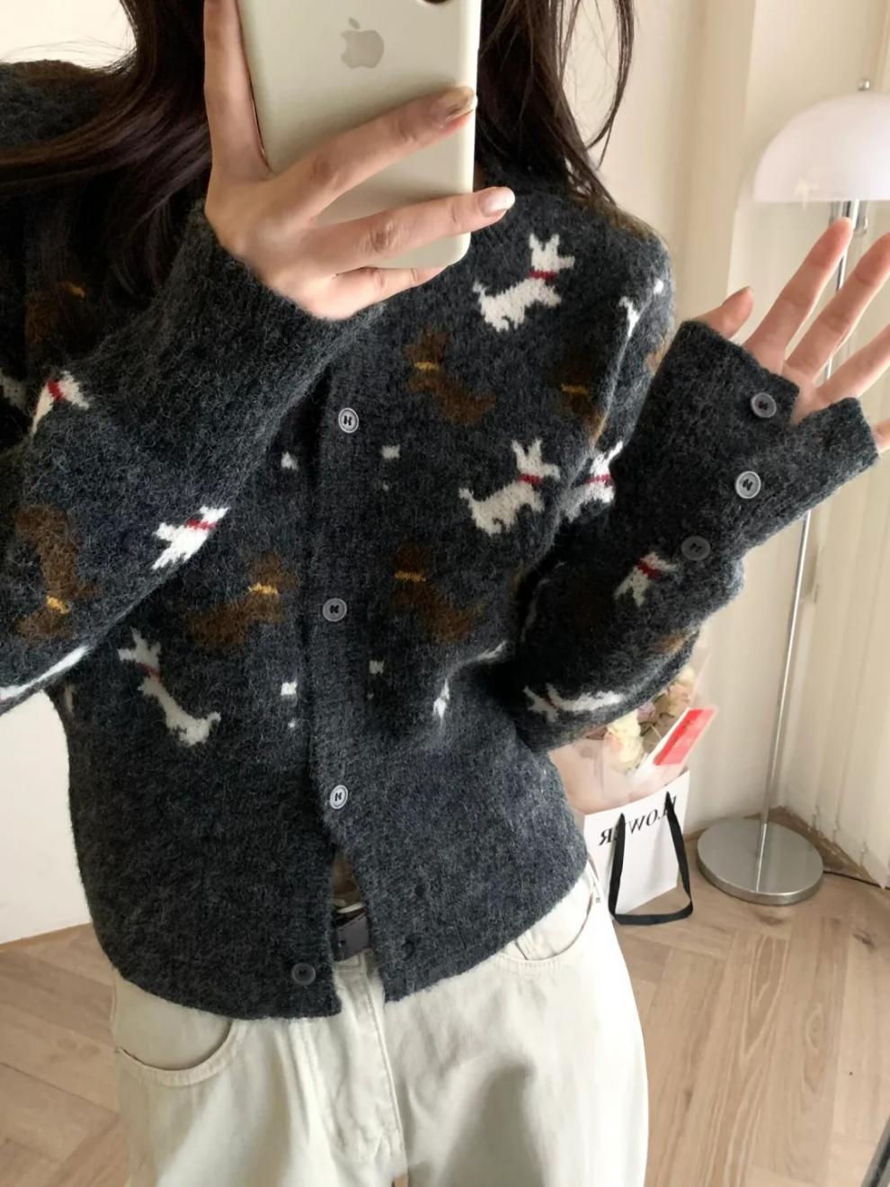 【outer】ニットカーデ　M25610