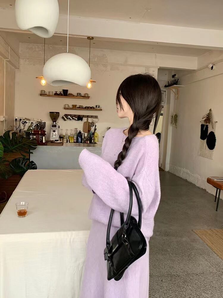 【set】ニットセーター×スカートセット　M18510