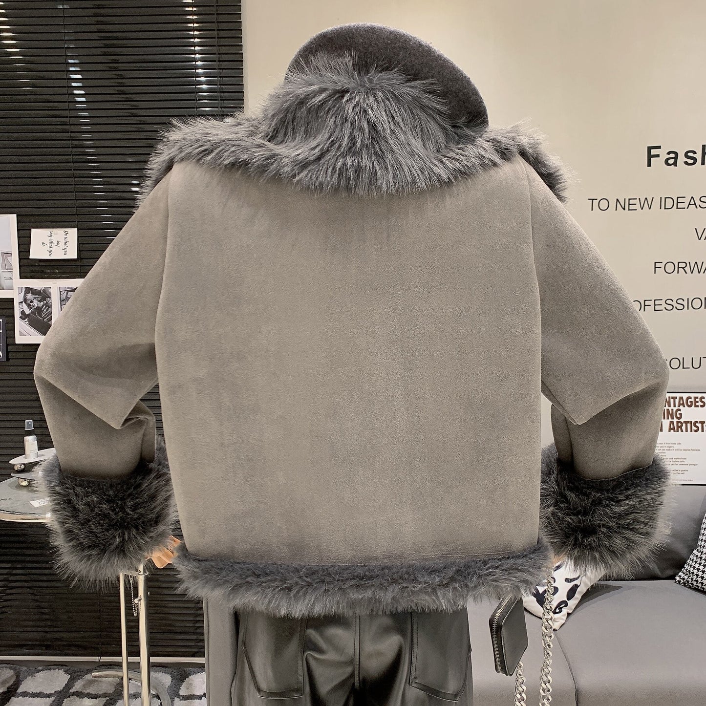 【outer】ファーショートコート　M27912