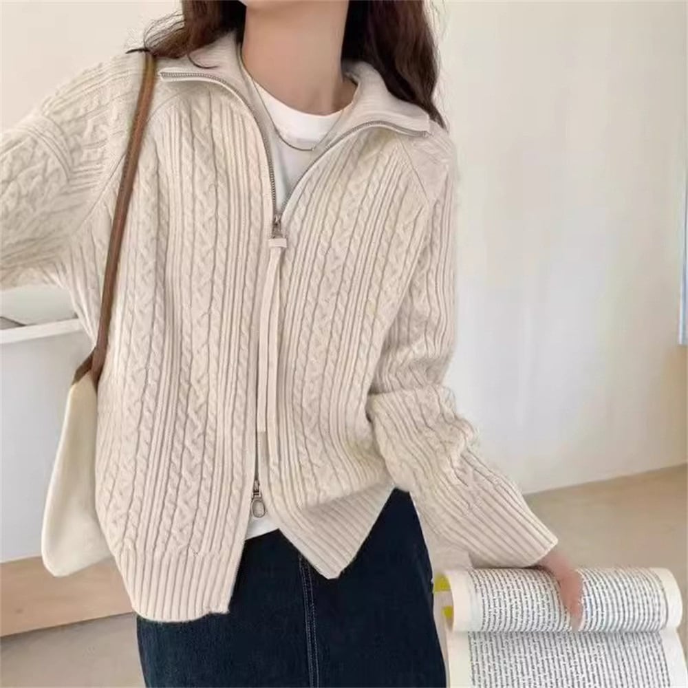 【outer】Wジップニットカーデ　M25981