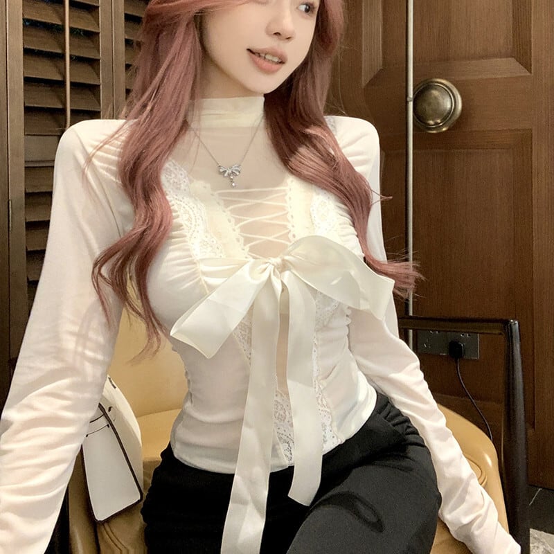 【tops】チュールドッキングトップス　M29439