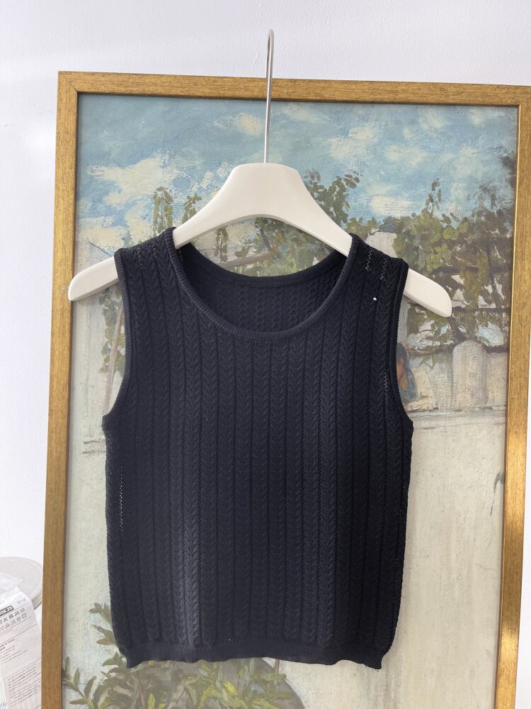 【tops】ニットノースリーブトップス　M29941