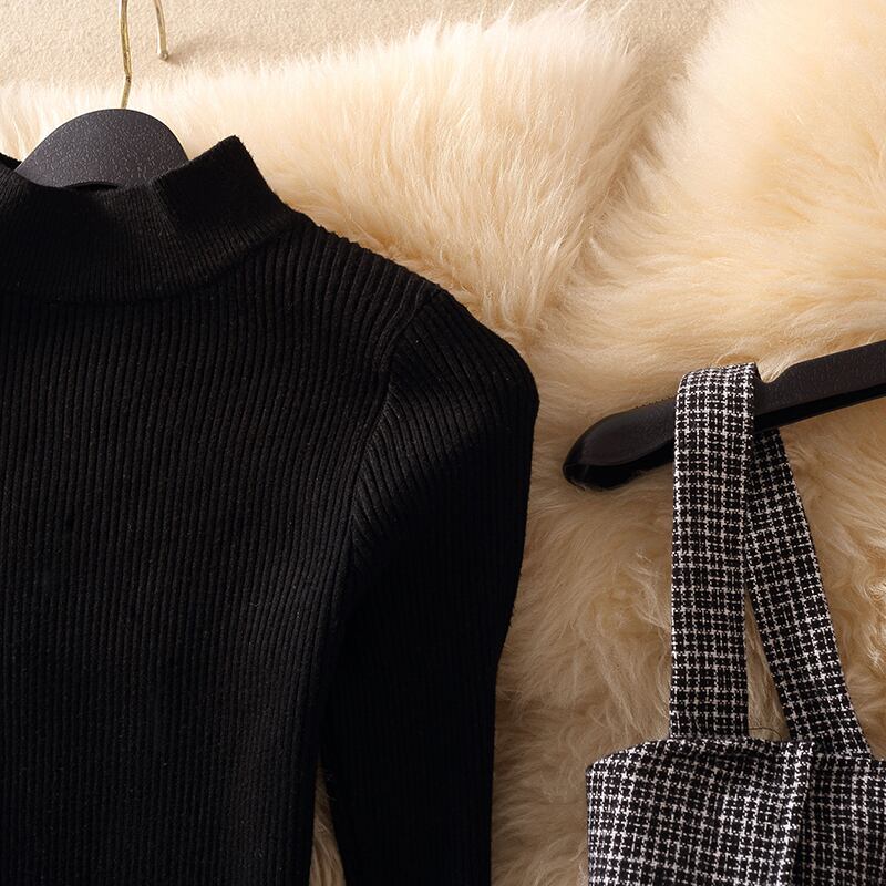 【set】秋冬新作!気質満点レトロニットトップス+ベスト+スカートオシャレ3点セット G2879