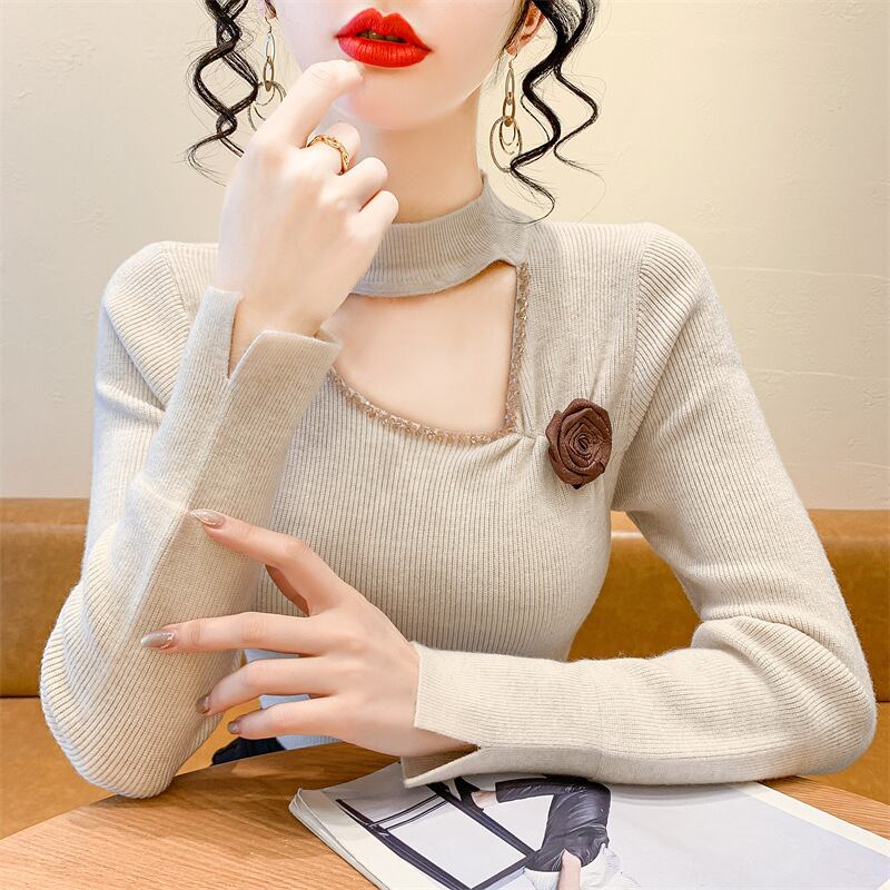 【tops】立体フラワーニットトップス　M27919