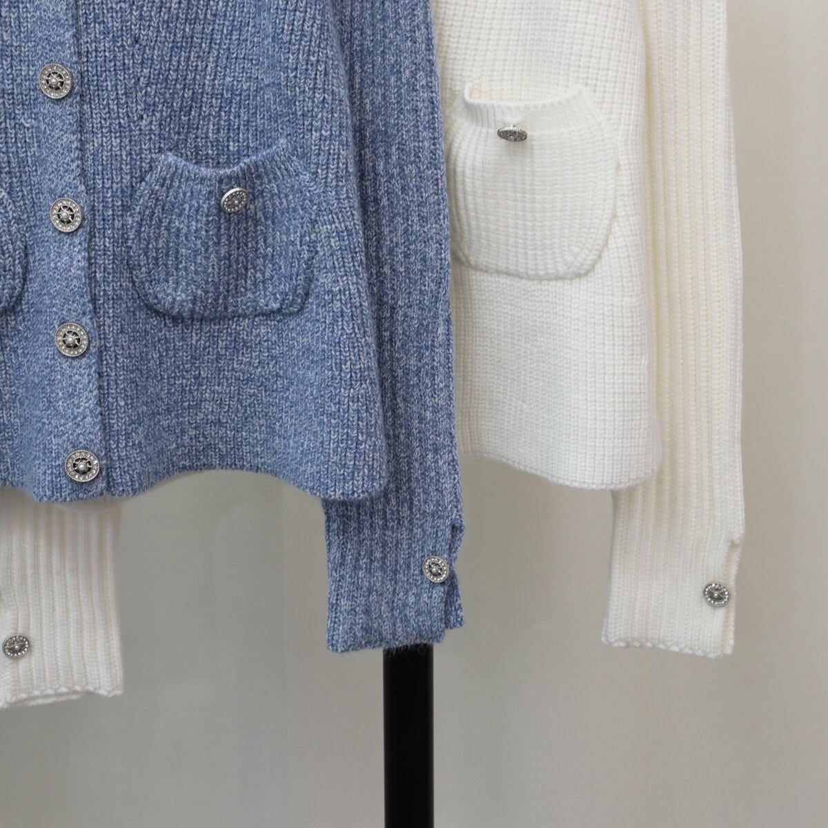 【outer】クルーネックニットカーデ　M27599