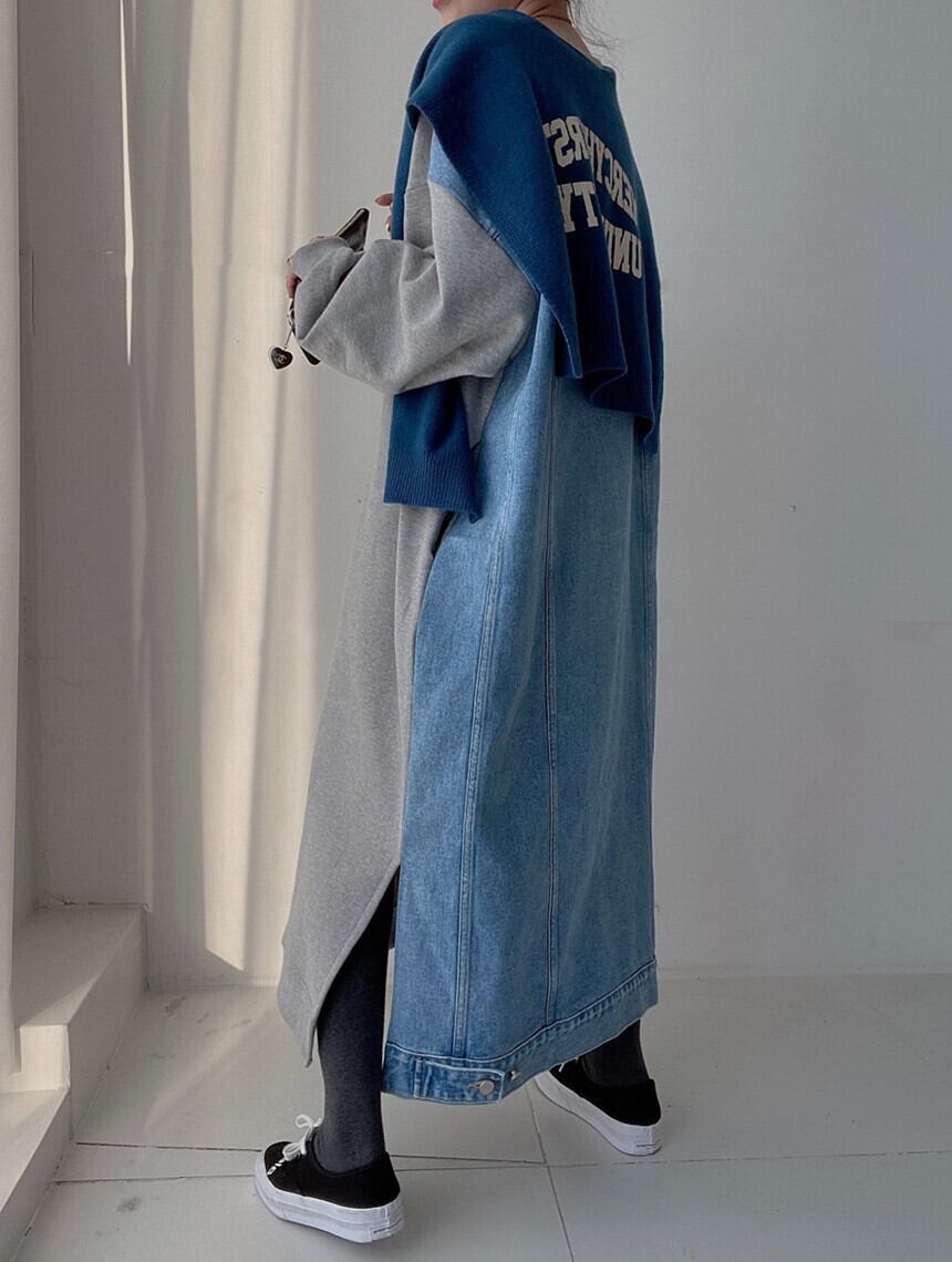 【dress】ドッキングカジュアルワンピース　M19001