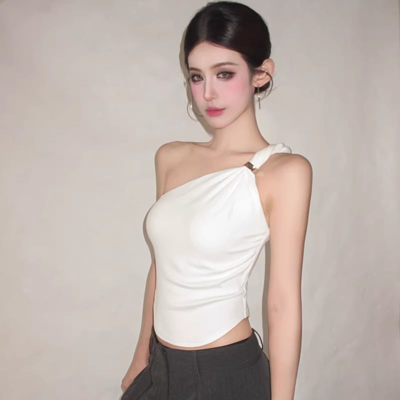 【tops】ワンショルダーキャミソール Q8269