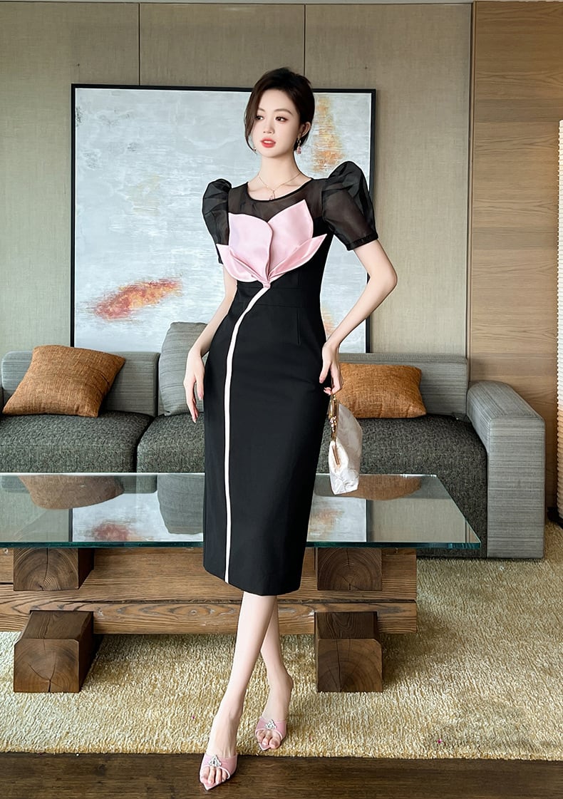 【dress】切り替えワンピース　M25242