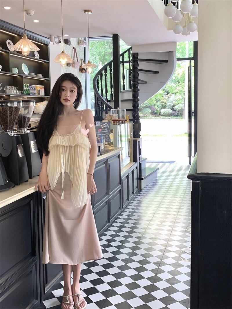 【tops】シフォンギャザーキャミソールG20098