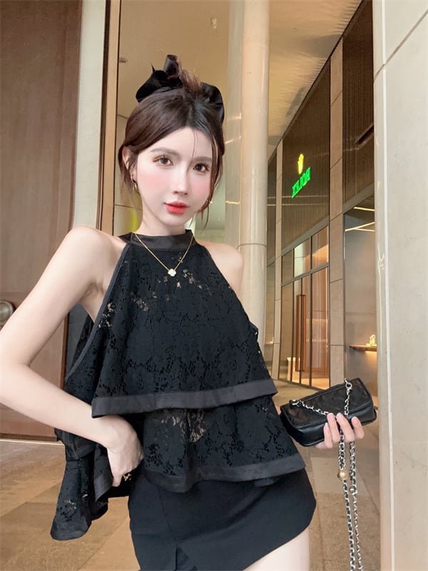 【tops】ノースリーブレーストップス　M24637